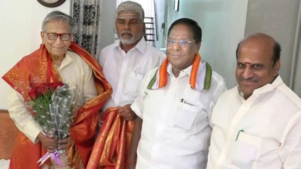 ମନୋଜ ଦାସଙ୍କୁ ଭେଟି ସମ୍ମାନିତ କଲେ ପୁଡୁଚେରୀ ମୁଖ୍ୟମନ୍ତ୍ରୀ