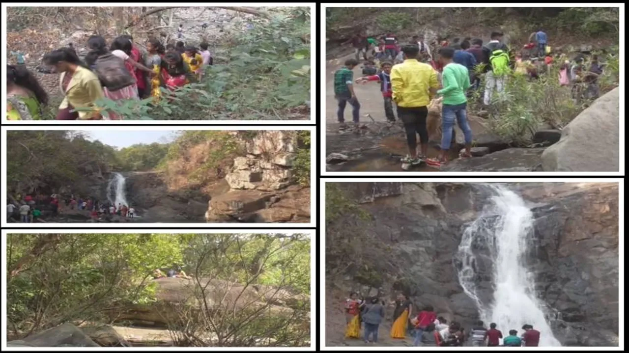 ପର୍ଯ୍ୟଟକଙ୍କ ମନମେ।ହୁଛି ମାଛକାନ୍ଦଣା ଜଳପ୍ରପାତ