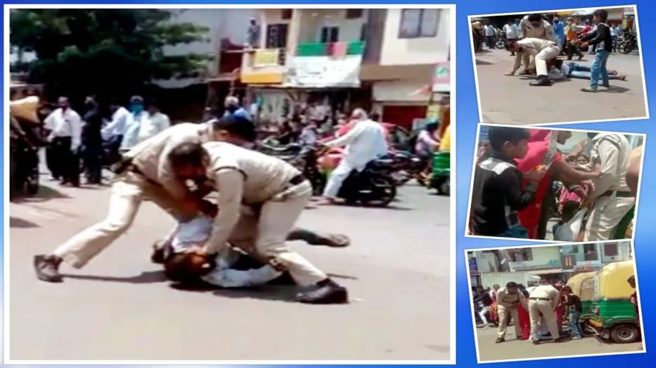 ନାକ ତଳକୁ ଖସି ଯାଇଥିଲା ମାସ୍କ : ପୁଅ ସାମ୍ନାରେ ବାପାଙ୍କୁ ଅତି ନୃଶଂସ ଭାବେ ମାଡ଼ ମାରିଲା ପୋଲିସ୍