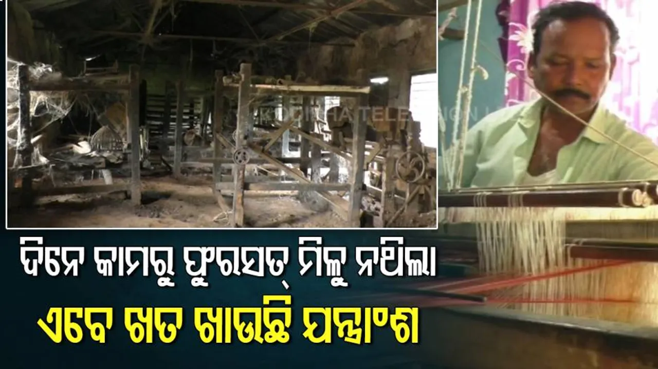 ବୁଣାକାରଙ୍କୁ ଘାରିଛି କୌଳିକ ବୃତ୍ତି ହରାଇବା ଚିନ୍ତା : ଖତ ଖାଉଛି ଲକ୍ଷ ଲକ୍ଷ ଟଙ୍କାର ଲୁଗା ବୁଣା ଯନ୍ତ୍ରାଂଶ