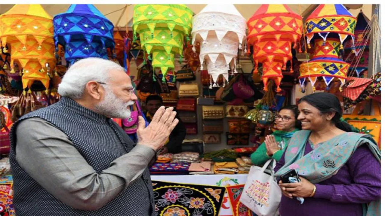 ହୁନର ହାଟରେ ‘ପିପିଲି ଚାନ୍ଦୁଆ’ ଦେଖି ଅଟକି ଗଲେ ମୋଦି