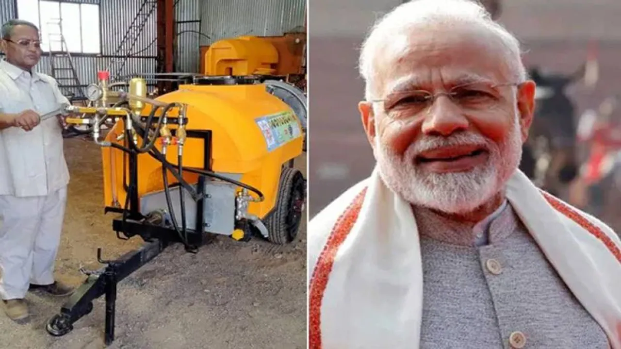 ଟ୍ରାକ୍ଟରରେ ସାନିଟାଇଜର ମେସିନ୍‌ ପ୍ରସ୍ତୁତ କରିଥିବା କୃଷକଙ୍କୁ ପ୍ରଶଂସା କଲେ ମୋଦି