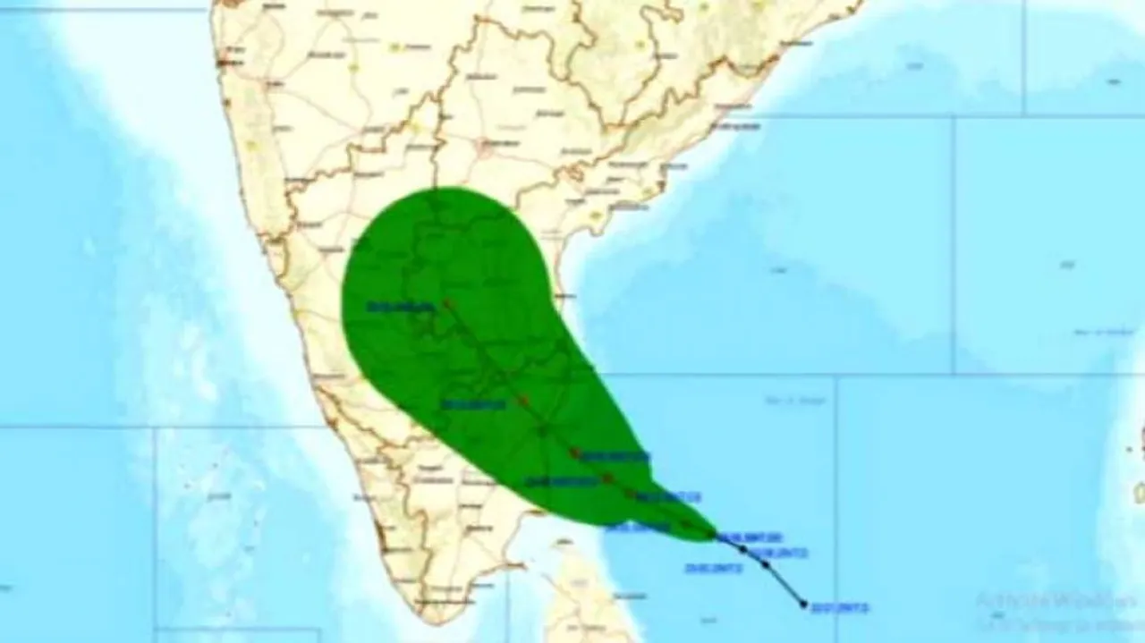 ସ୍ଥଳ ଭାଗ ମୁହାଁ ସାମୁଦ୍ରିକ ଝଡ଼ 'ନିଭାର୍'