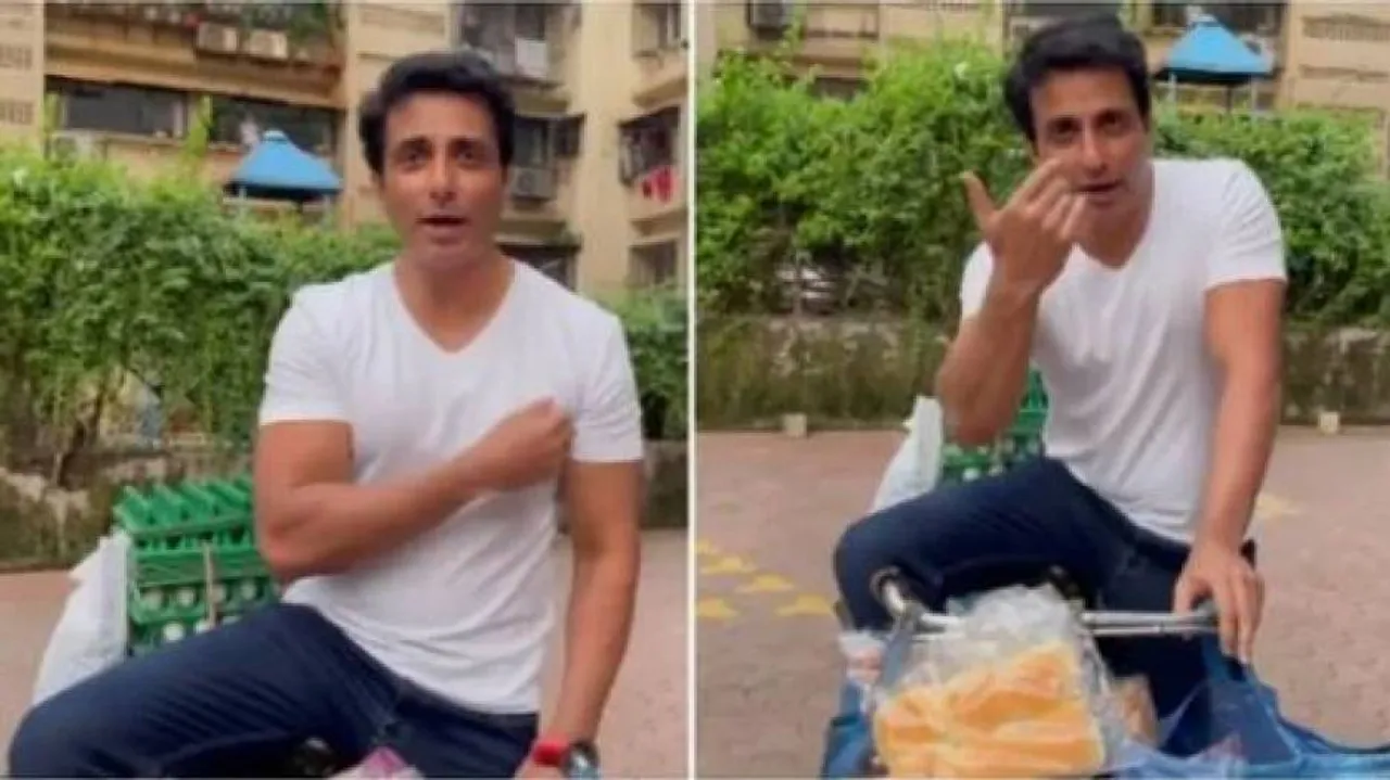 ସାଇକେଲରେ ସୋନୁ ସୁଦଙ୍କ ସୁପରମାର୍କେଟ୍ : ୧୦ଟି ଅଣ୍ଡା ଅର୍ଡର କଲେ ଫ୍ରି ହୋମ୍ ଡେଲିଭରି