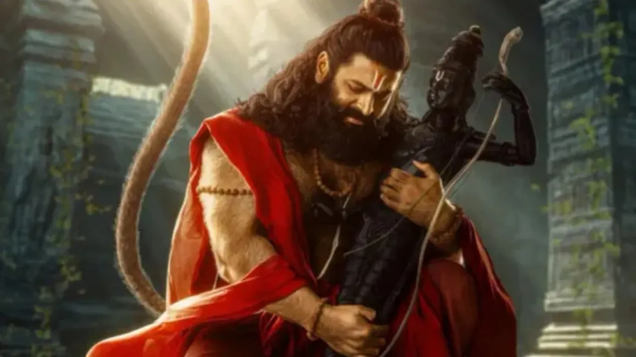 Rishab Shetty as Lord Hanuman in Jai Hanuman