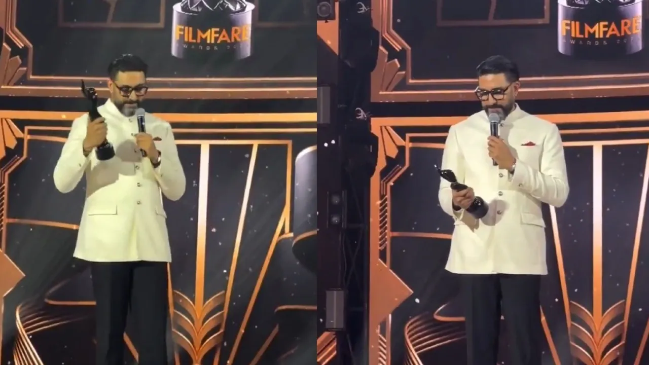 Abhishek Bachchan wins his debut Filmfare Best Actor Award, thanks wife Aishwarya Rai Bachchan