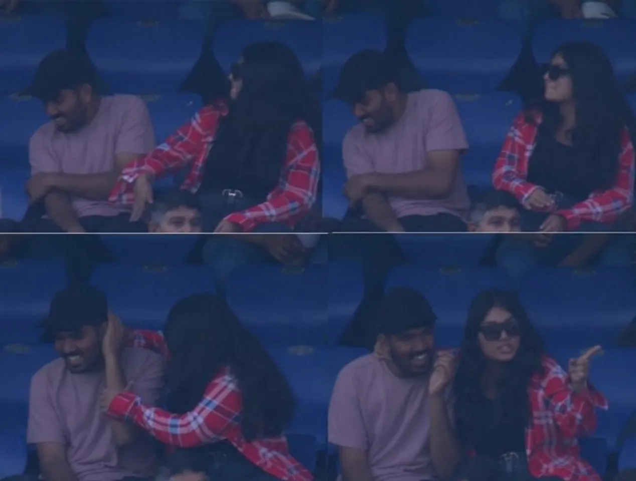 Girl slaps boy and grabs neck