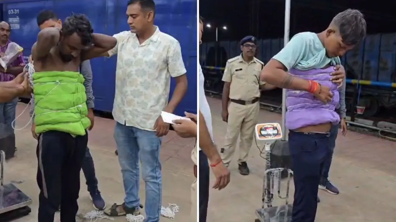 Six men caught smuggling Ganja worth over Rs 2 lakh hidden on their bodies in Odisha’s Titilagarh