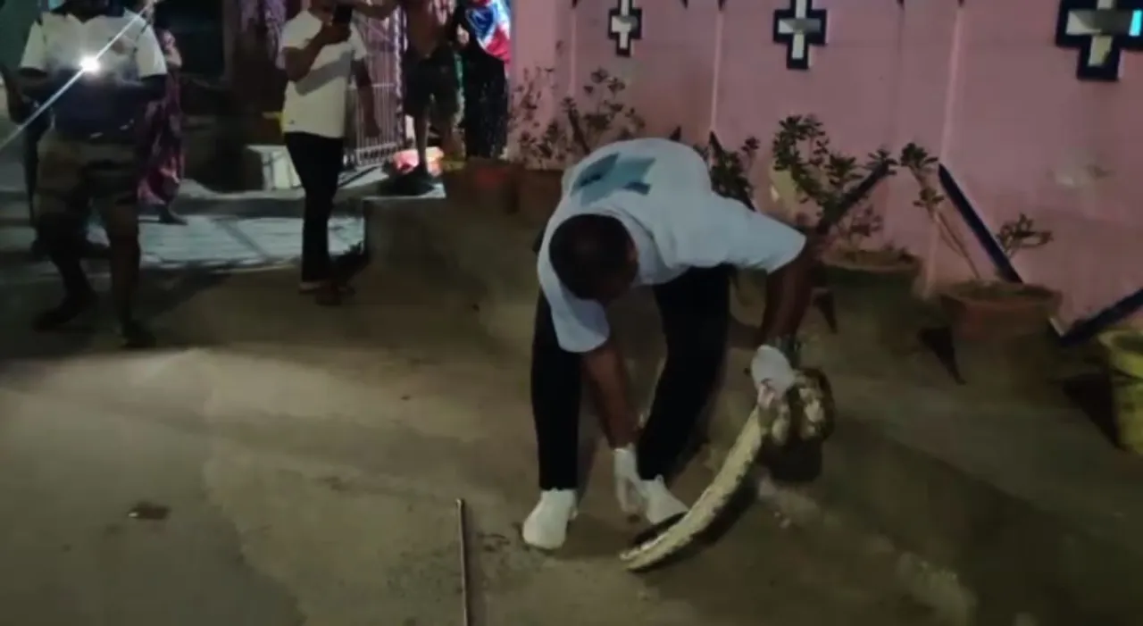 6-foot python rescued from residential area in Odisha’s Ganjam