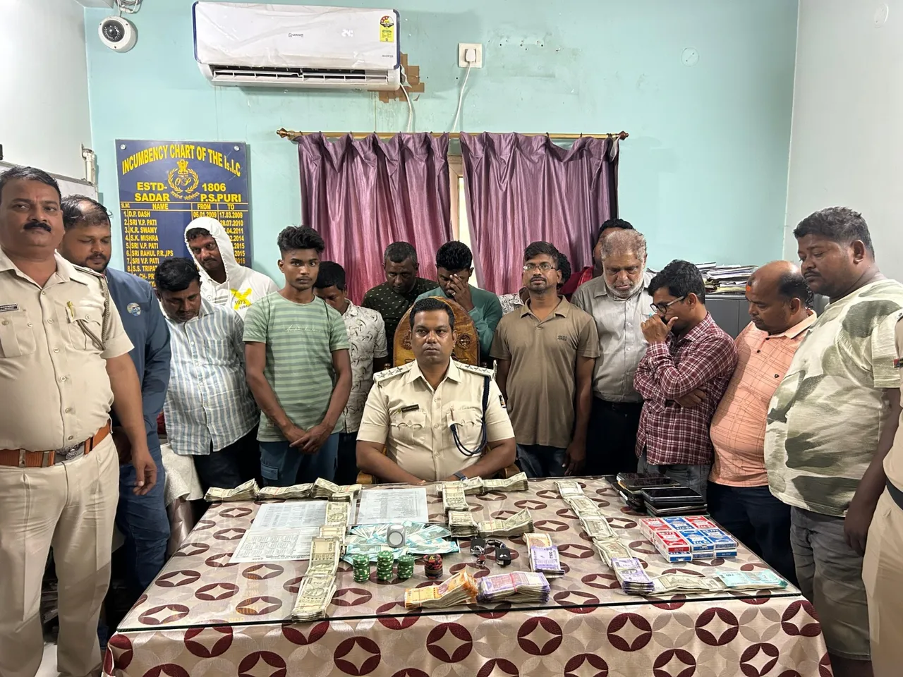 Puri police crackdown on gambling ahead of Diwali; 14 arrested, Rs 7.71L cash seized