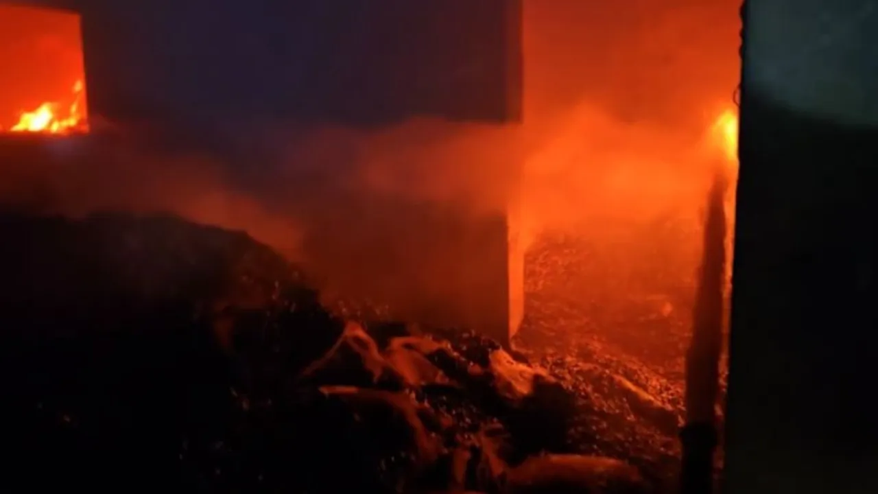 Cashew factory gutted in major fire mishap on Diwali night in Odisha's Gajapati