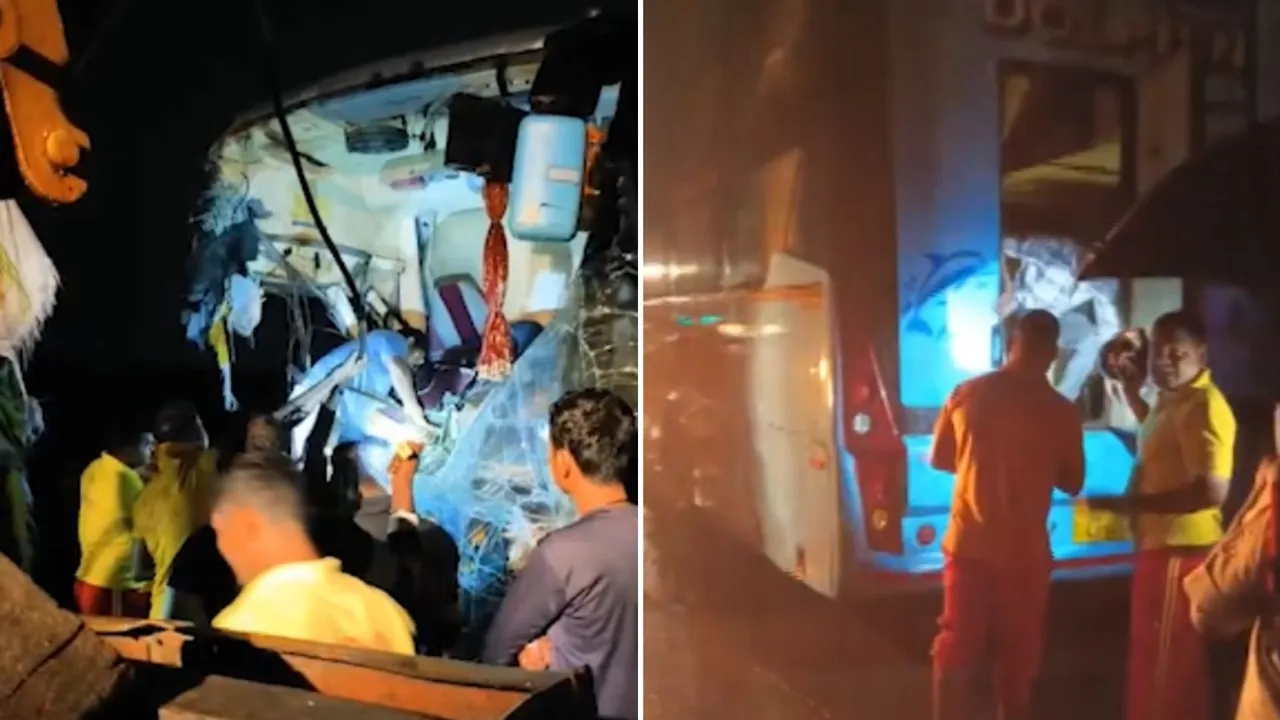 Two killed, nine injured as Kolkata-bound bus rams into truck near Jaleswar toll gate