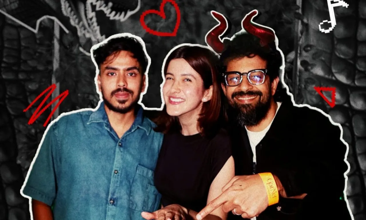 Adarsh Gourav and Shanaya Kapoor with director Bejoy Nambiar