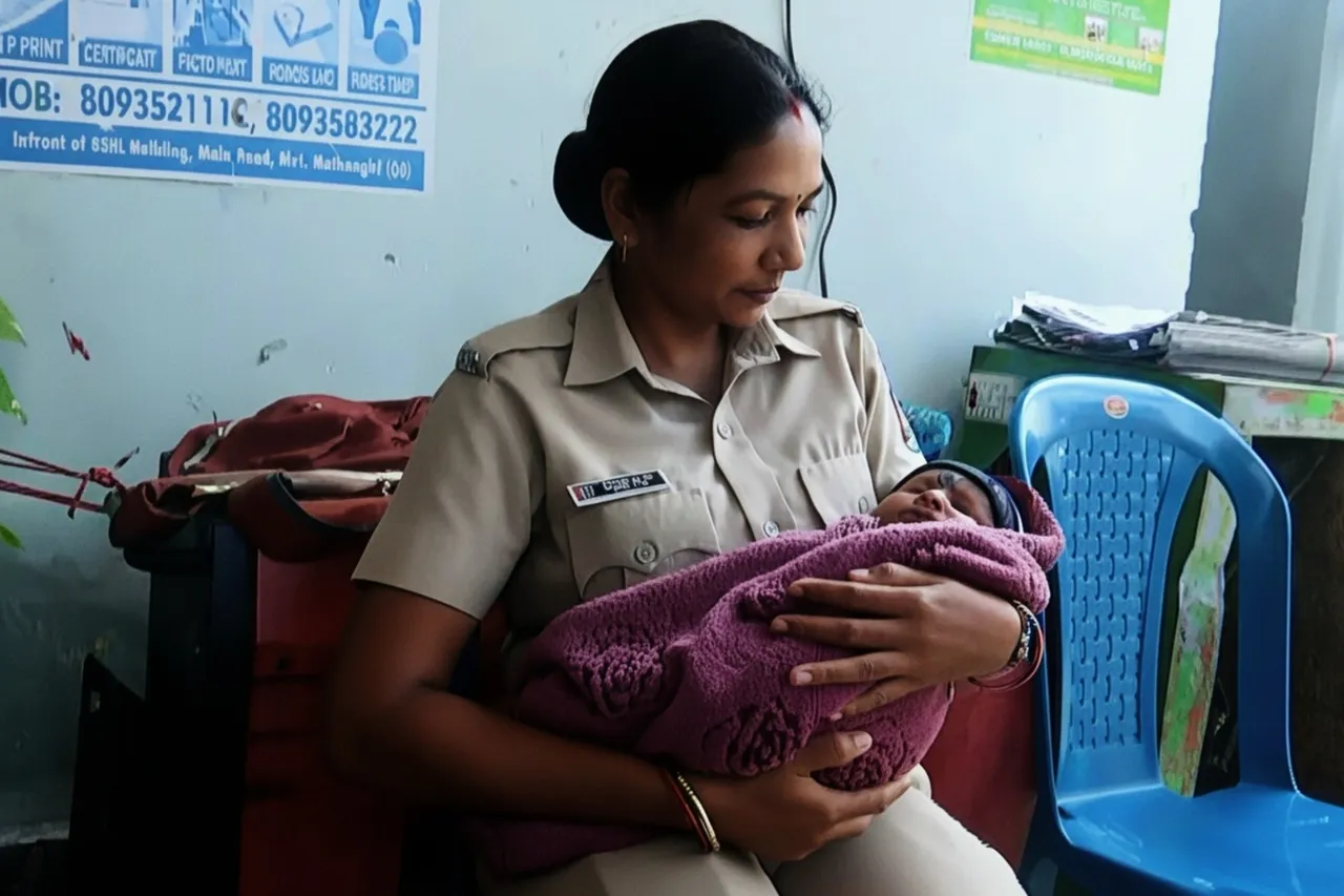 lady Constable tends to candidate’s baby during exam duty