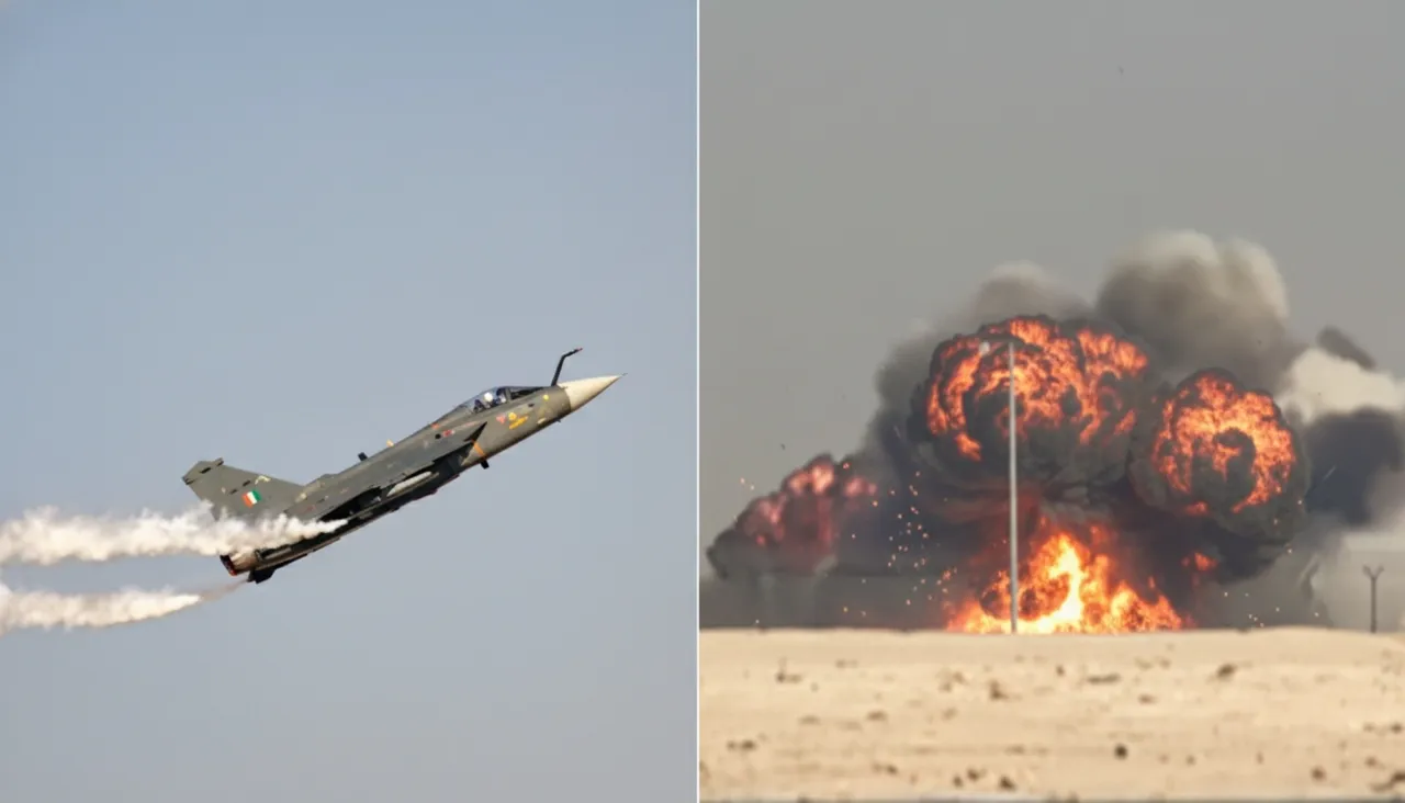 Indian Tejas fighter jet crashes