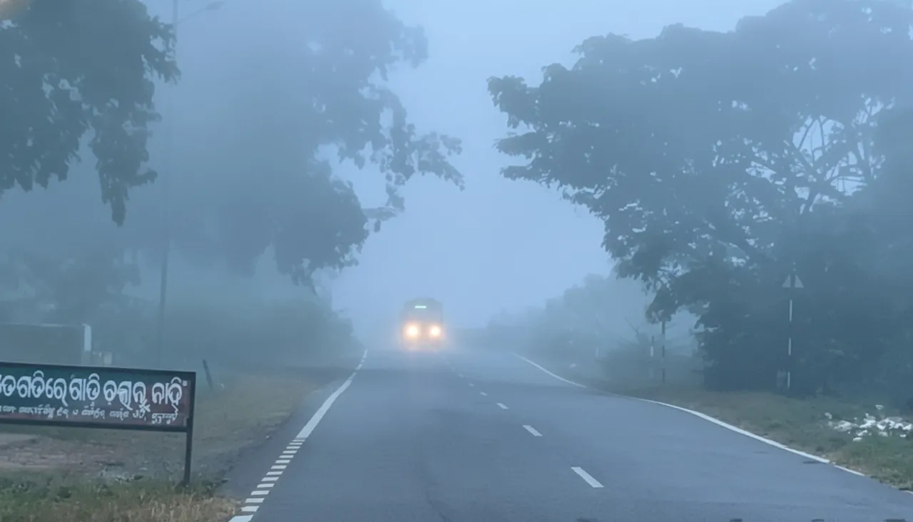 Dense fog disrupts traffic movement in Mohana