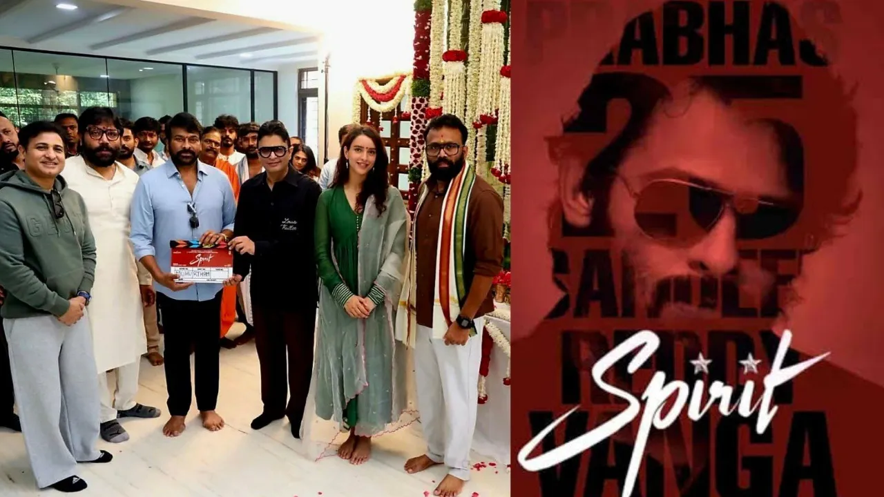 Prabhas’ Spirit begins officially with Muhurtham puja; Chiranjeevi finally becomes a part of Vanga’s next!