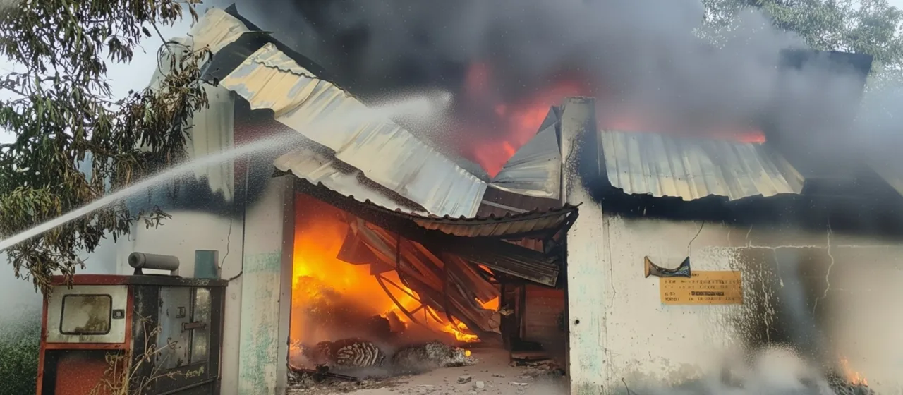 Major blaze engulfs polythene factory in Cuttack’s Jagatpur, assets worth crores destroyed