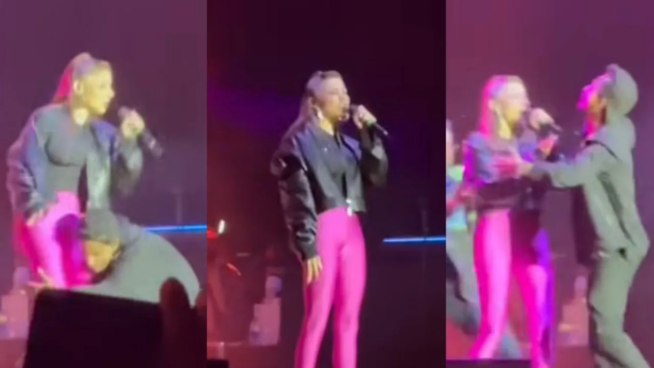 Kanika Kapoor grabbed on stage by fan at Me’Gong Festival! Audience stunned as singer handles chaos with calm, watch