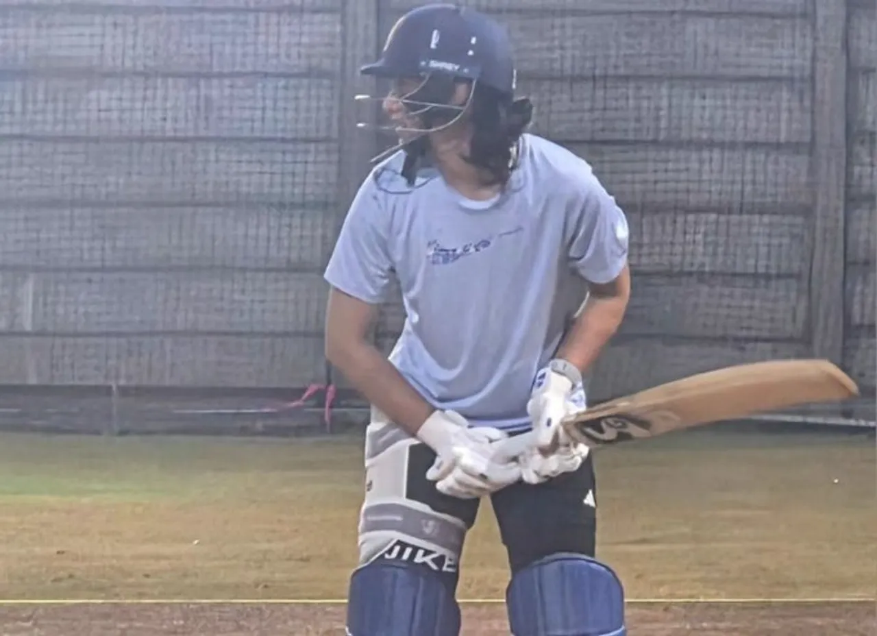 Smriti Mandhana hits nets a day after calling off wedding