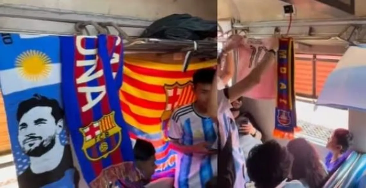 Messi Fever grips Mumbai Train