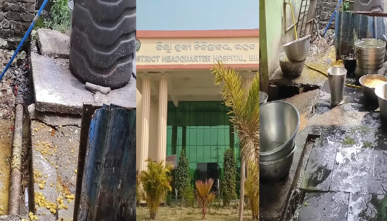 Unhygienic food preparation at Bhadrak District Headquarters Hospital