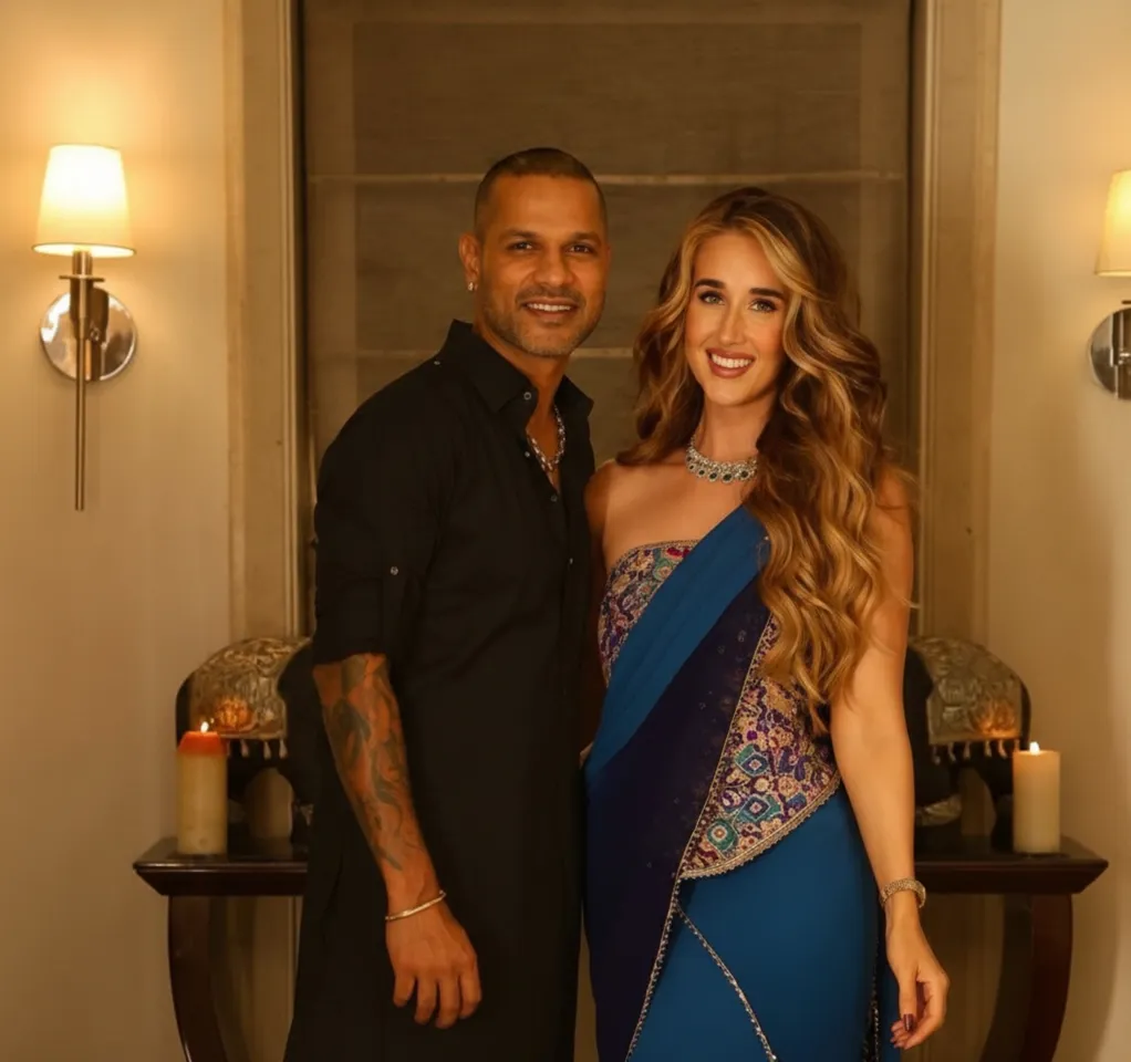 Shikhar Dhawan and Sophie