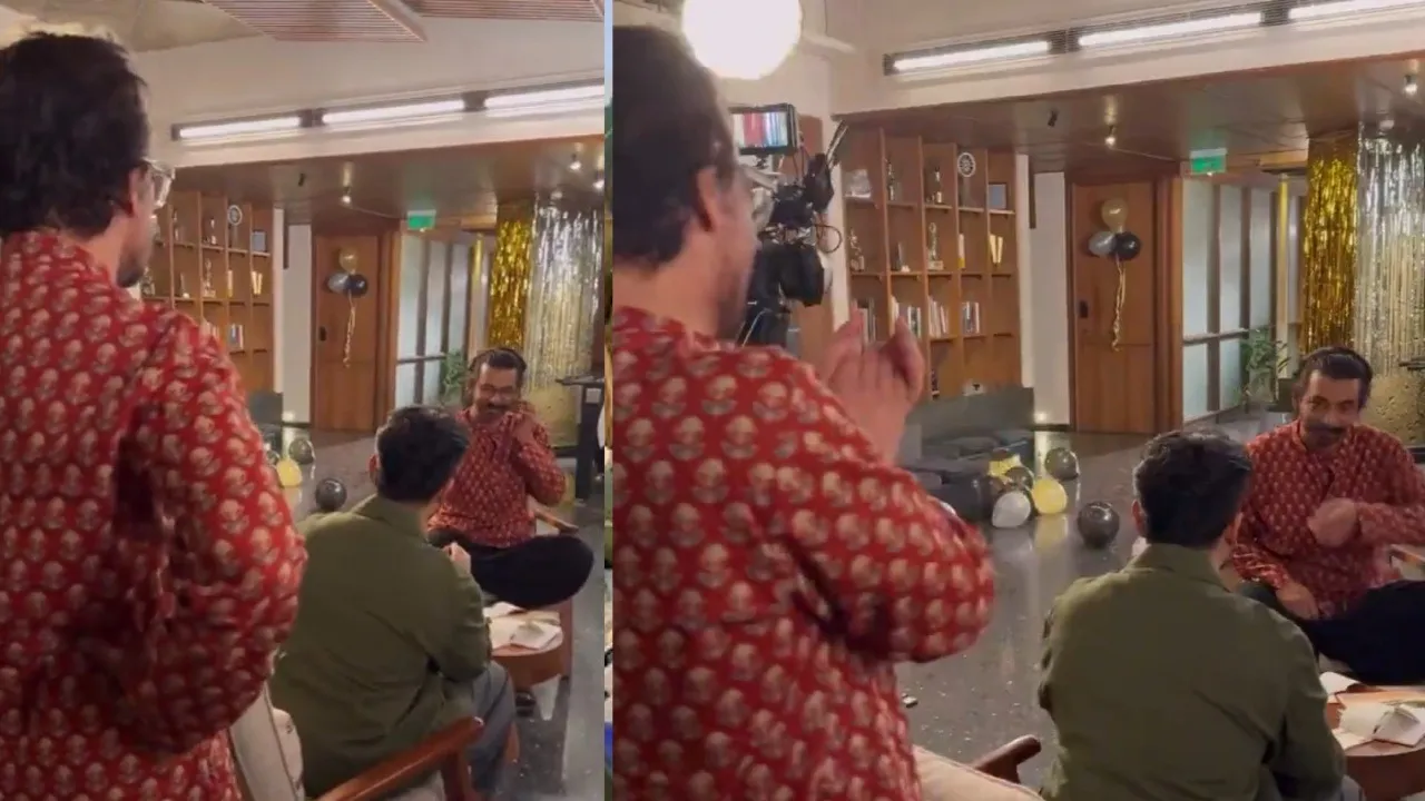 Aamir Khan fails to control his laughter while watching Sunil Grover impersonate him live; BTS clip goes viral
