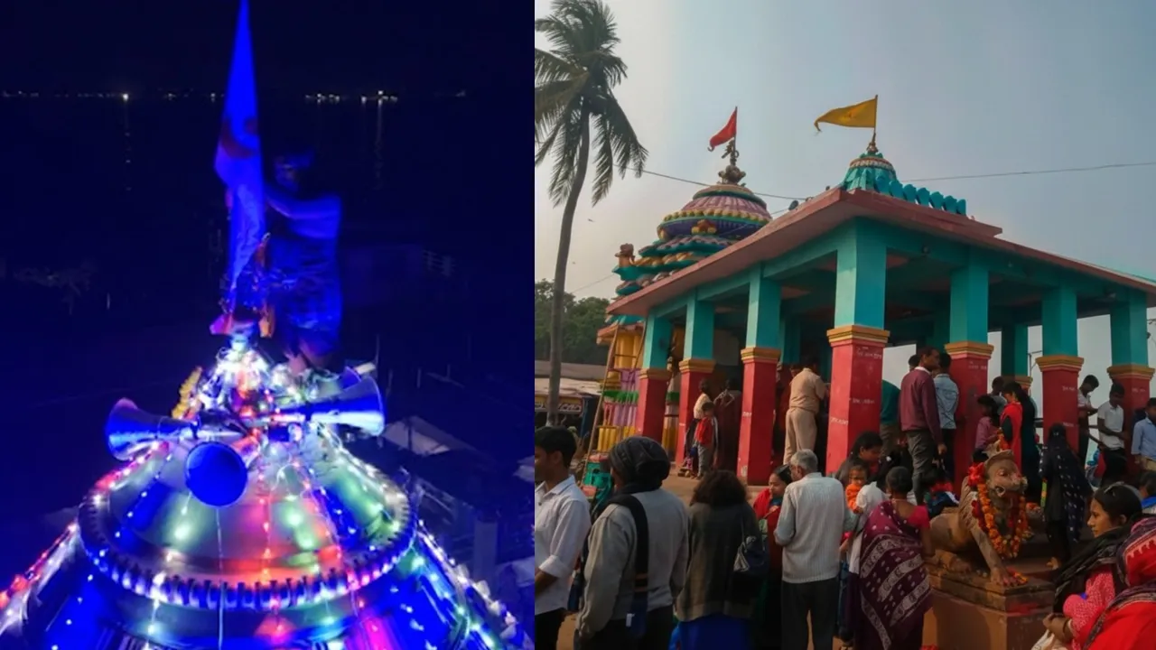 Devotees gather at Maa Kalijai temple in Chilika for Makar Sankranti