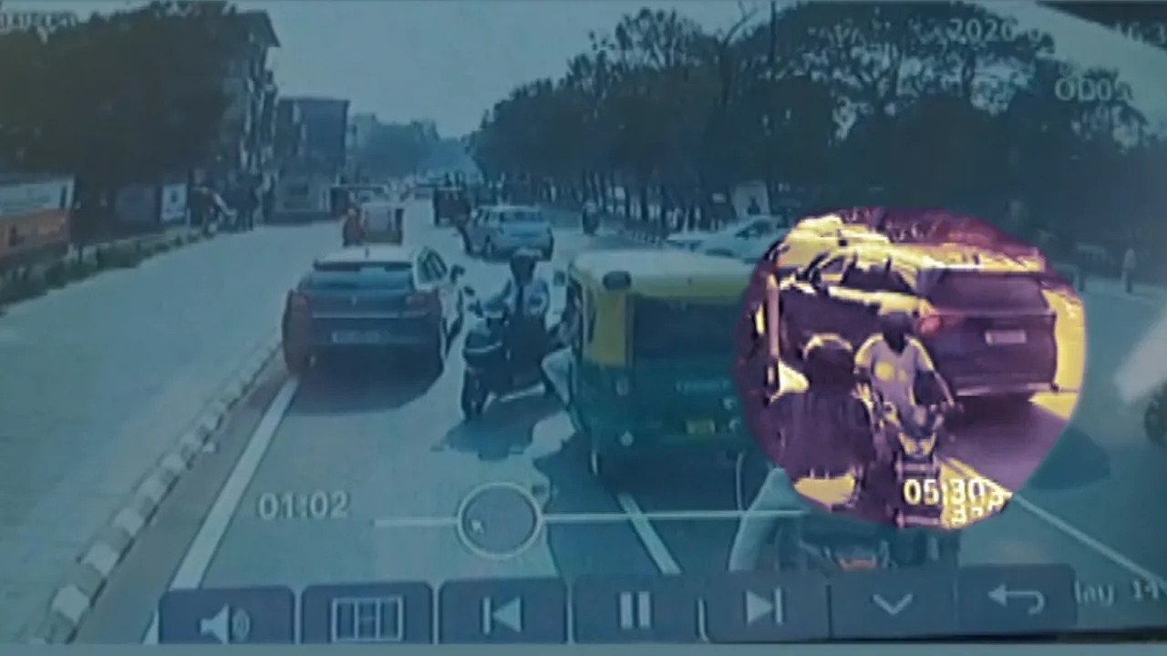 ‘Ama Bus’ involved in scooter accident near Patrapada in Bhubaneswar, rider injured