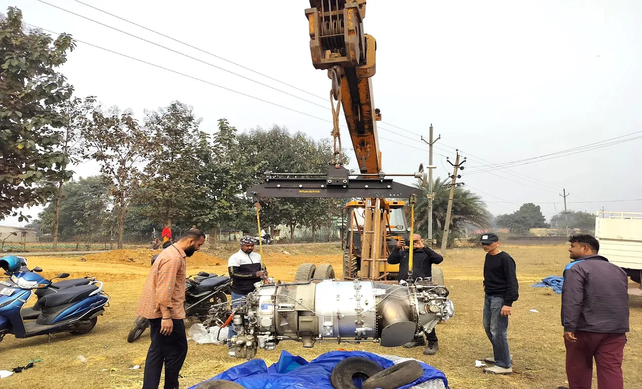 Rourkela aircraft crash Damaged engine sent to Bhubaneswar for technical probe