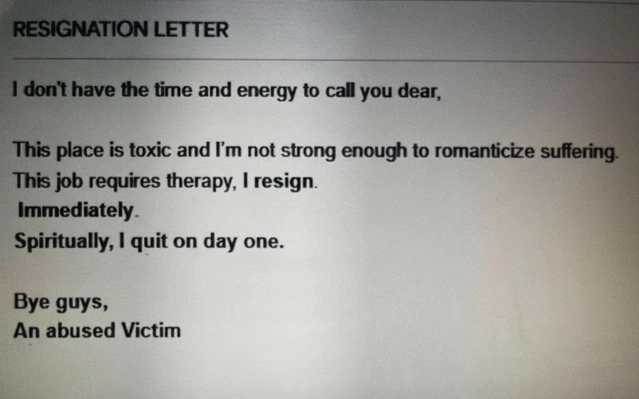 ‘Don’t romanticize suffering’: Viral resignation letter sparks debate on toxic work culture