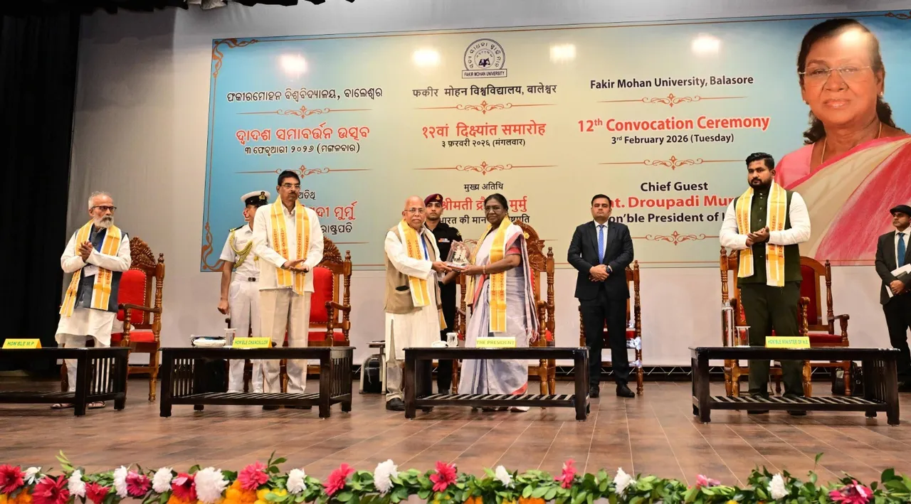 President Murmu attends FM University convocation