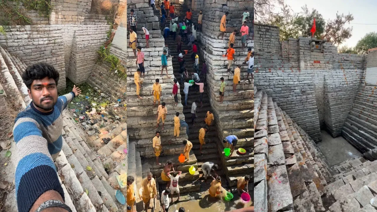 Power of social media! Villagers revive 500-year-old temple well in Andhra Pradesh after one viral appeal, watch the transformation