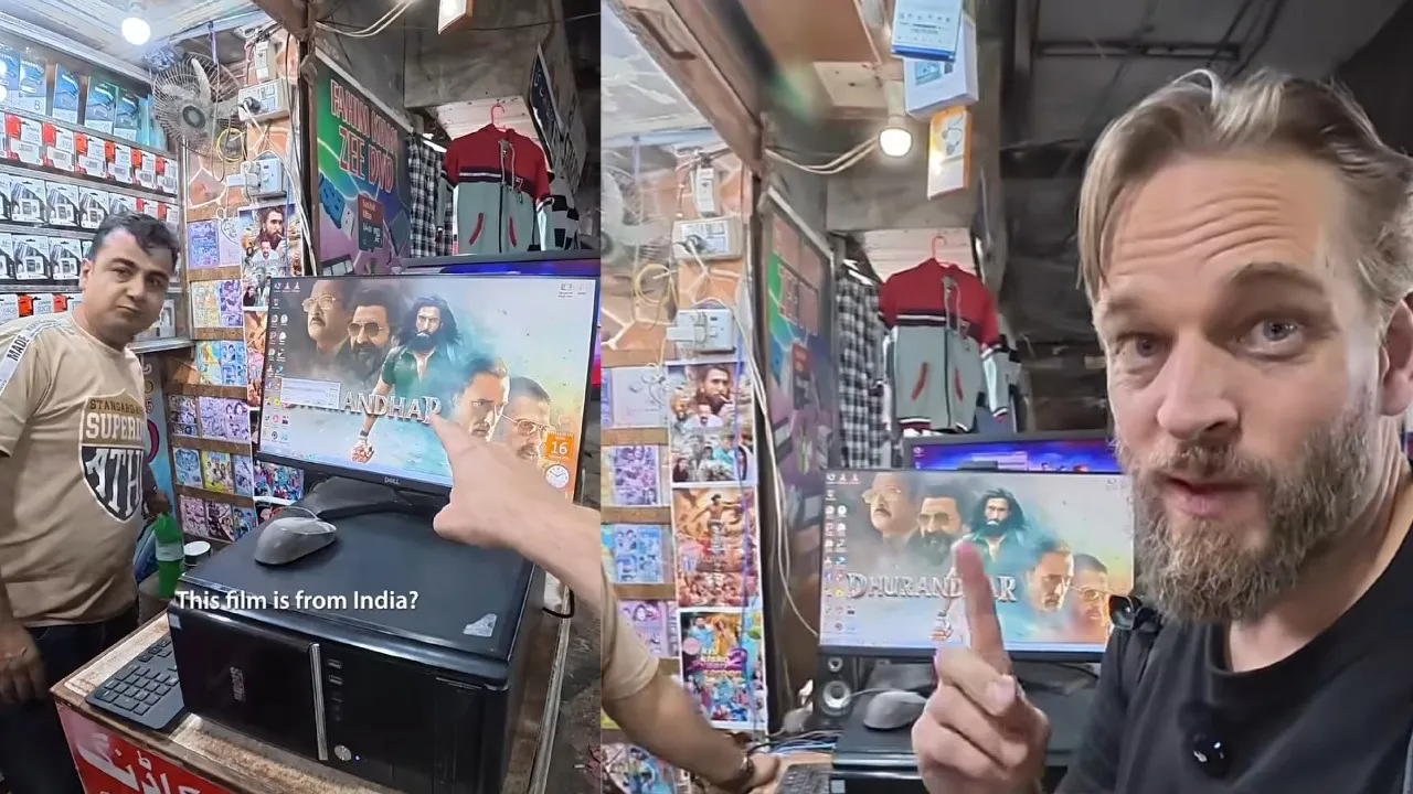 Dhurandhar banned in Pakistan, yet sold for PKR 50 on Karachi streets! New Zealand vlogger spots Ranveer Singh’s film, watch