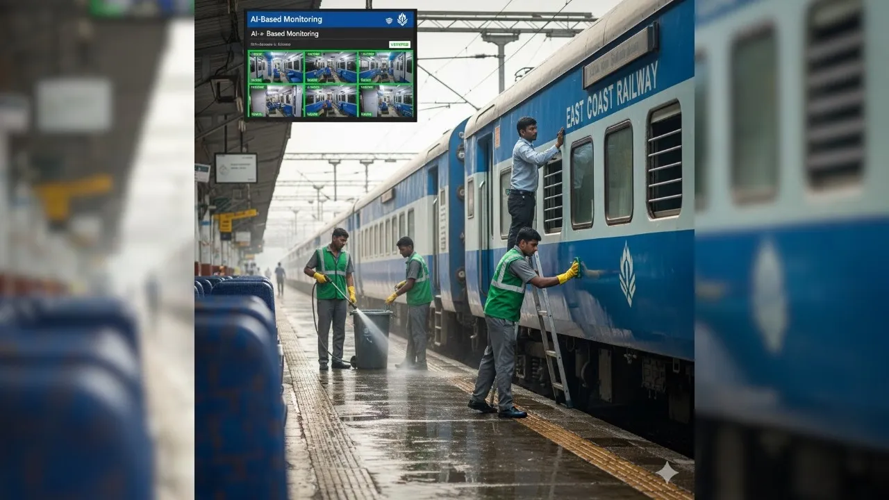 East Coast Railway to roll out AI-monitored cleaning reform on six key trains