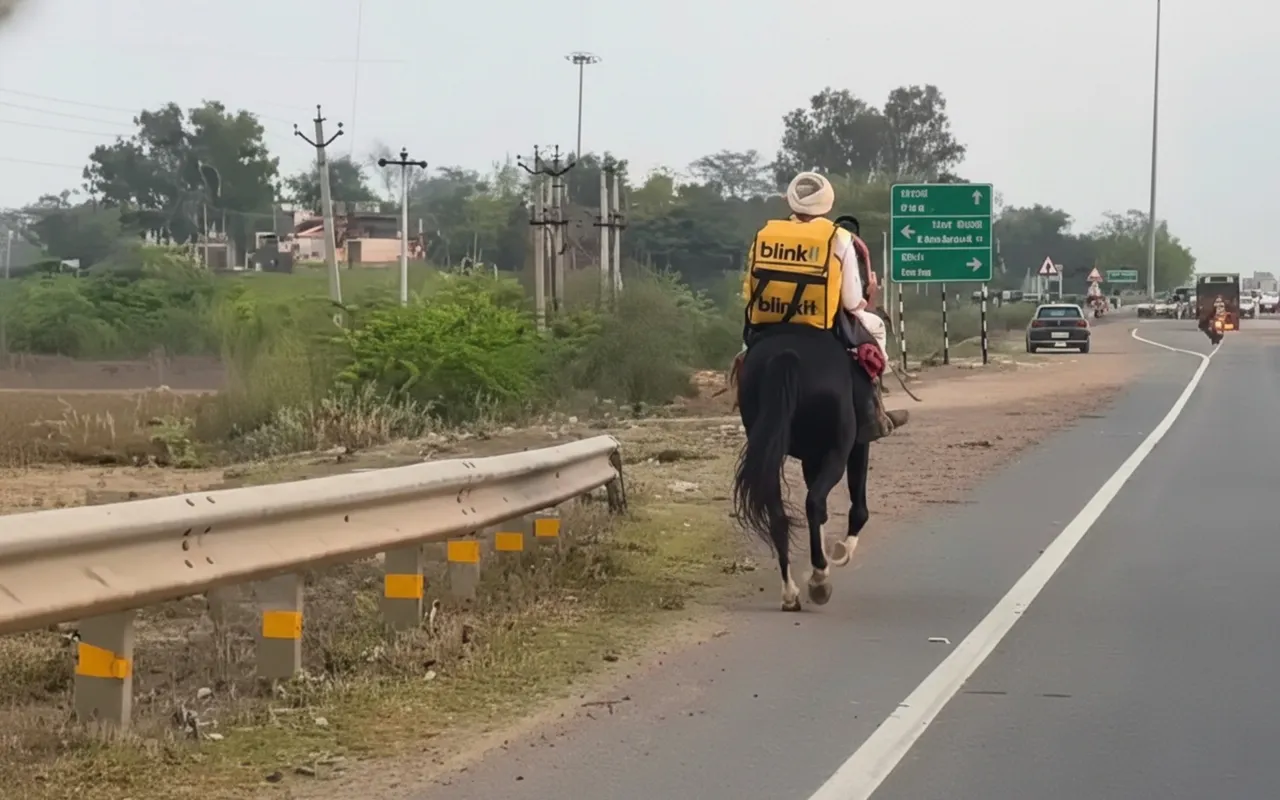 Online delivery on horse! Viral video takes internet by storm