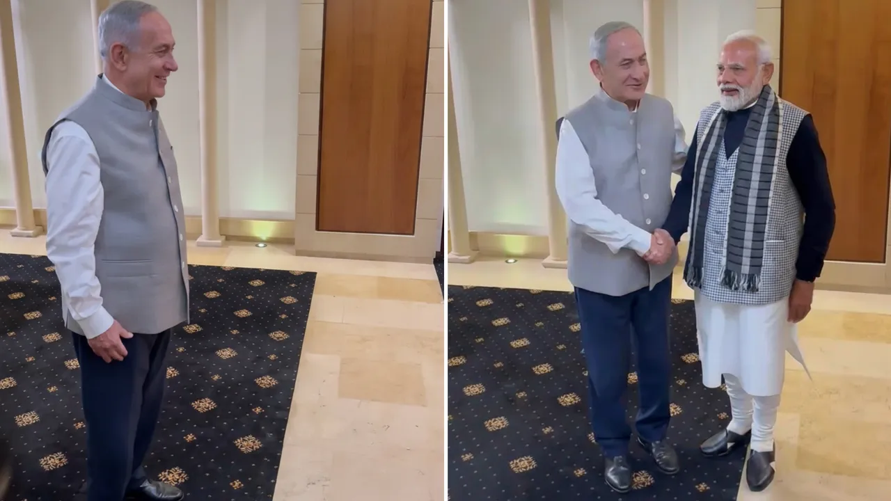 Cultural gesture: Israeli PM Netanyahu wears Indian attire for dinner with PM Modi