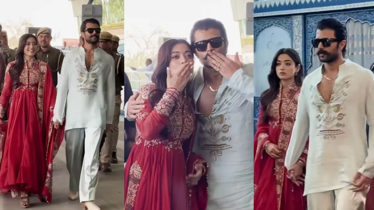 Mrs & Mr Virosh make first appearance after wedding! Vijay Deverakonda and Rashmika Mandanna spotted hand-in-hand at airport, watch