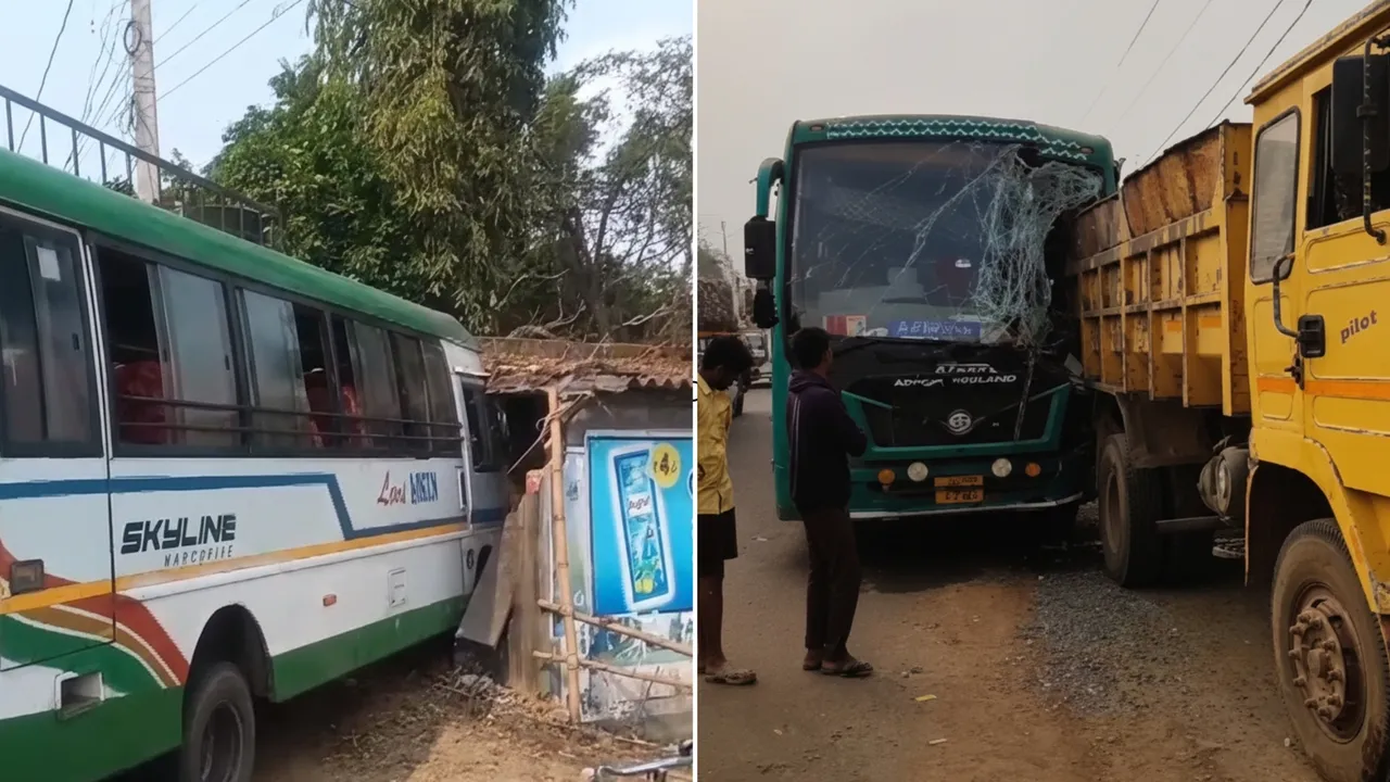 Two bus accidents in Odisha; passengers injured in Jagatsinghpur, OSRTC bus hits truck in Koraput