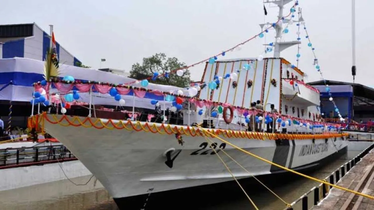 GRSE launches 5th Fast Patrol Vessel for coast guard