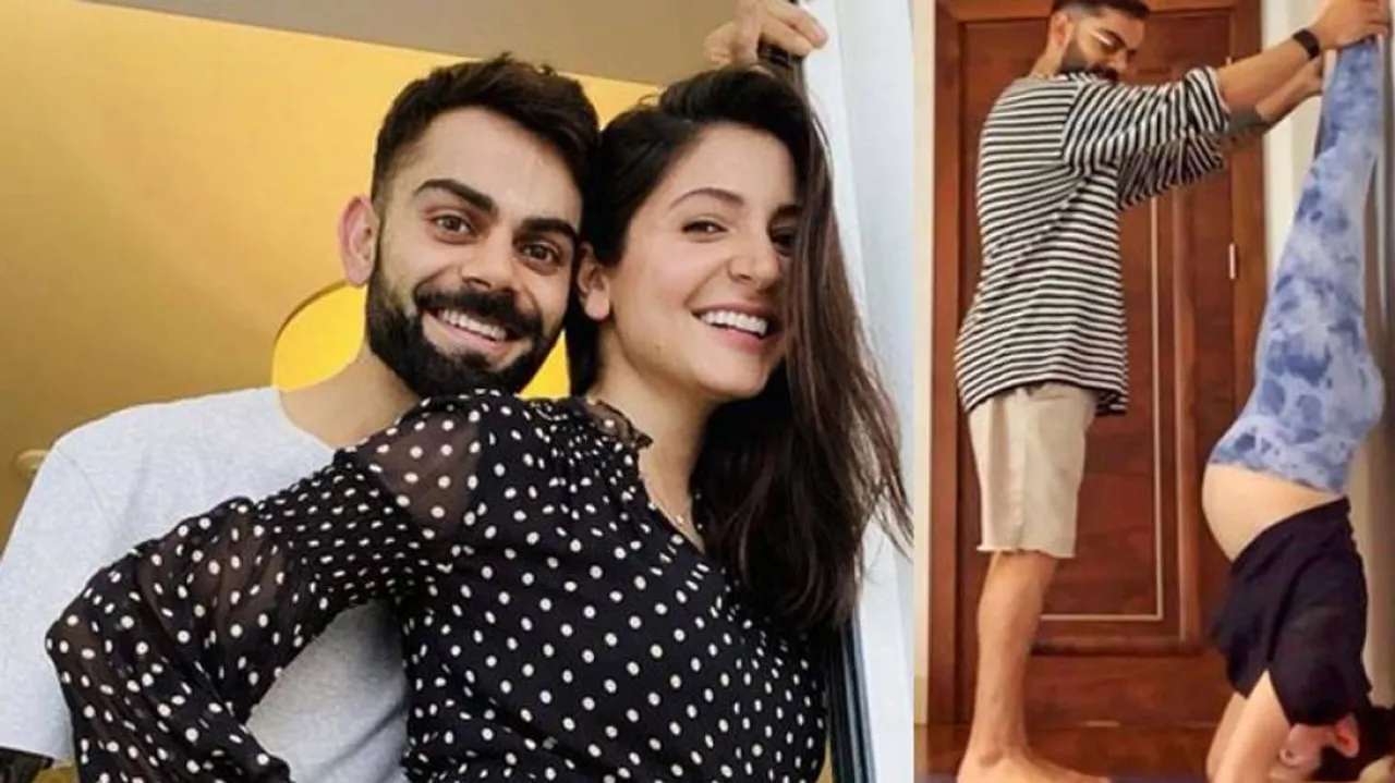 Fitness Freak Anushka Sharma Performs Shirsasana During Pregnancy With Hubby Virat Kohli
