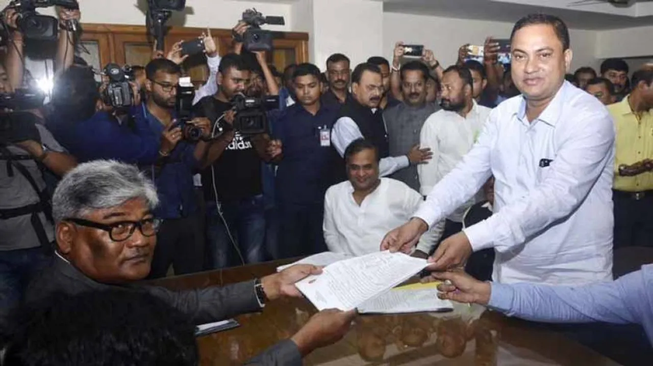 Tasa, Baishya file papers for 2 RS seats in Assam