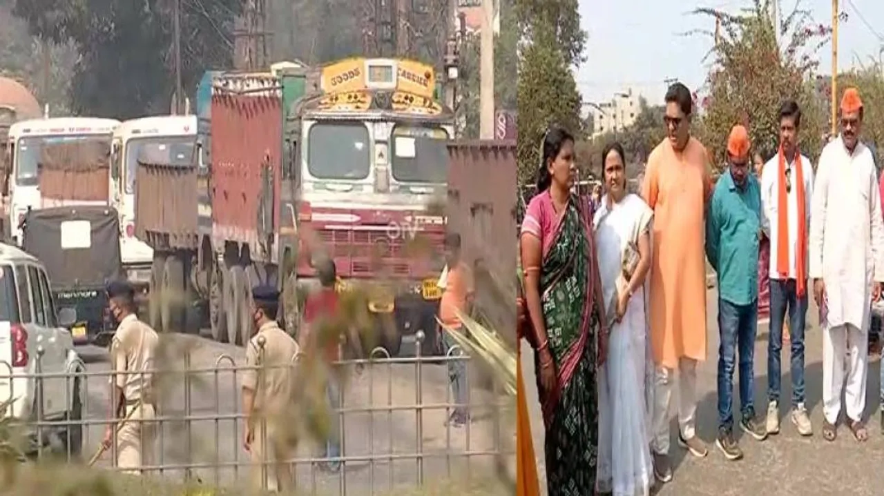 BJP Observes ‘Chakka Jam’ In Western Odisha Protesting Irregularities In Paddy Procurement