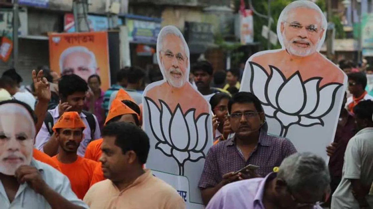 BJP sweeping Lok Sabha polls