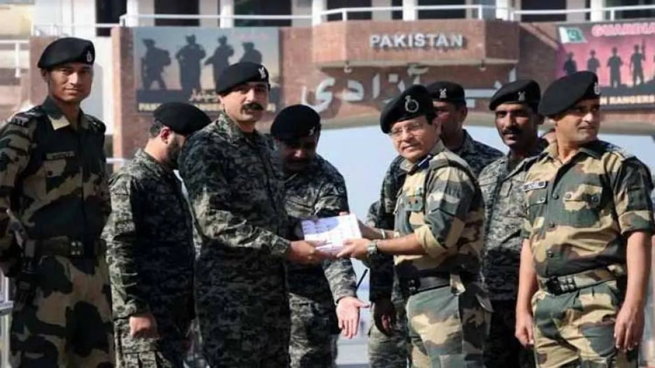 BSF exchanges sweets with Pakistan Rangers on Diwali