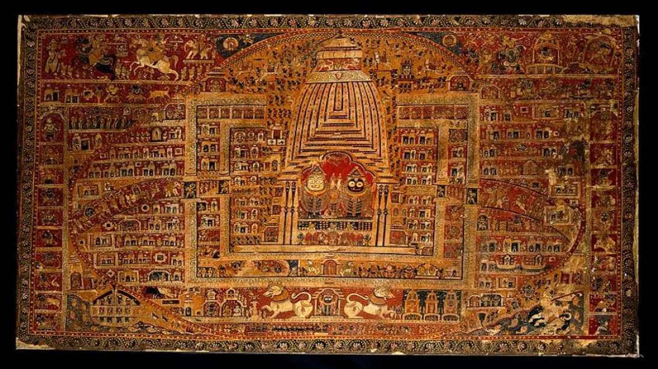 Balarama_Subhadra_and_Jagannath_in_the_temple_at_Puri