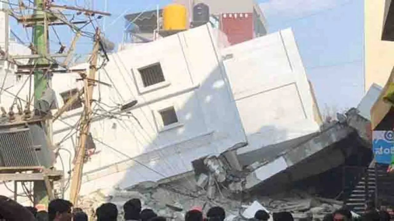 Two feared dead in building crash, 50 trapped in Bangalore