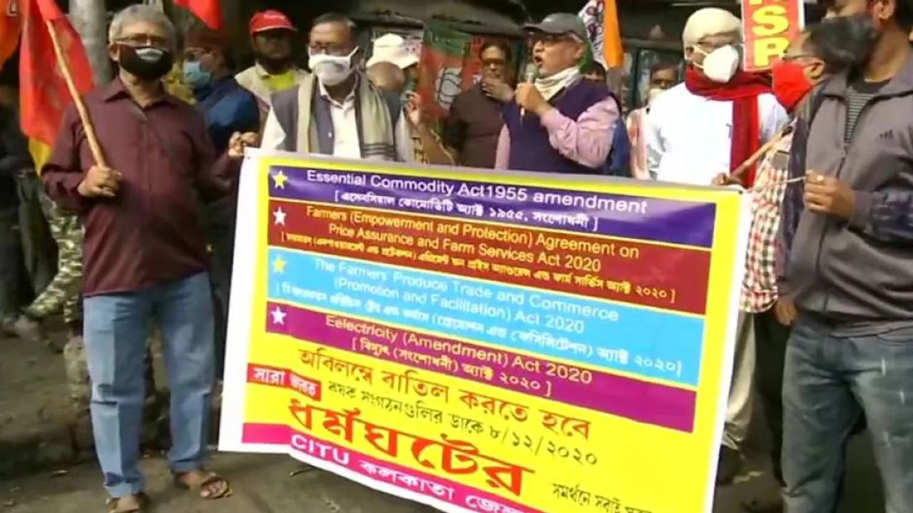 'Bharat Bandh' Call Evokes Partial Response In West Bengal
