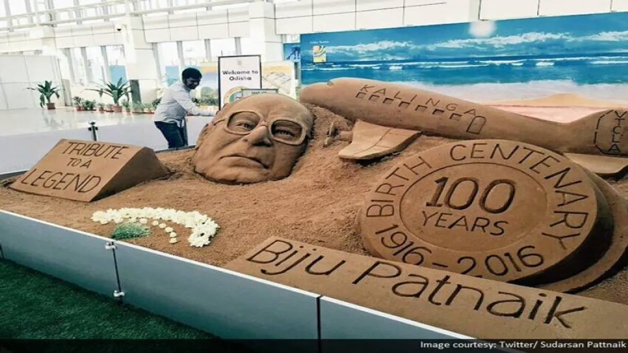 Sudarshan’s sand art now on display at city airport